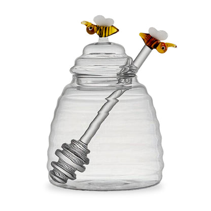 Pot à Miel en Verre Décoration Ruche d'Abeille 500ml - WD Lifestyle