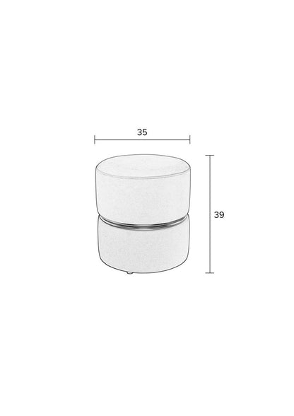 Pouf Coloré Bubbly H.39 cm - White Label Living