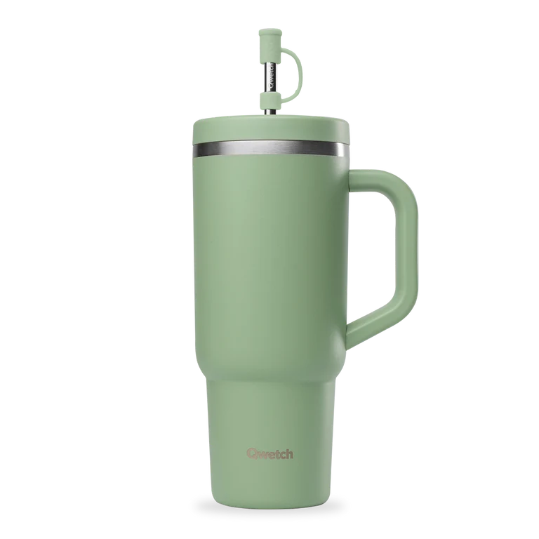 Travel Cup Isotherme en Inox avec Paille 900 ml - Qwetch