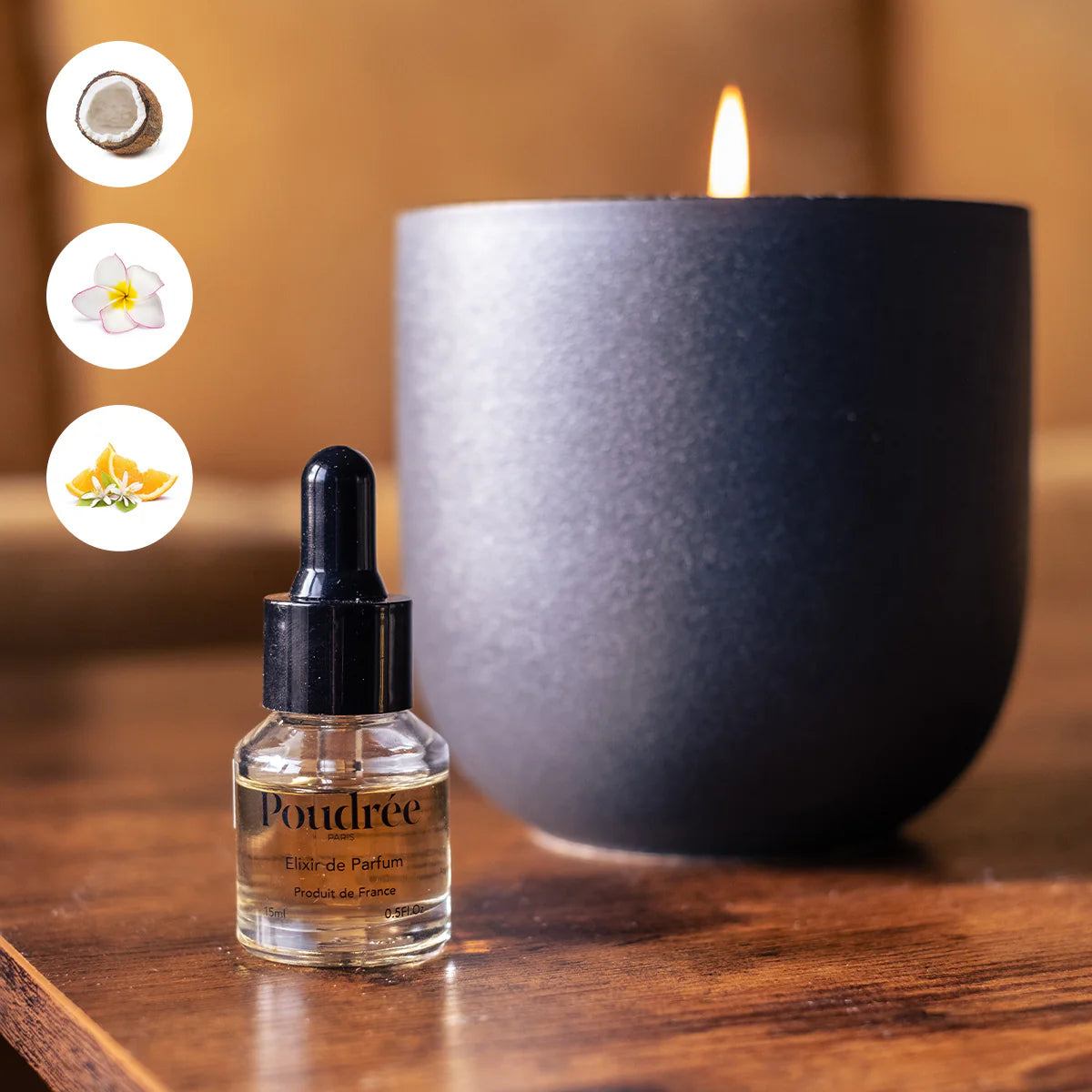 Élexir de Parfum Pipette pour Bougie en Perle 15ml - Poudrée Paris