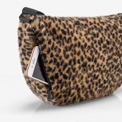 Sac Banane Bandoulière Moonbag Fausse Fourrure Léopard S - Reisenthel