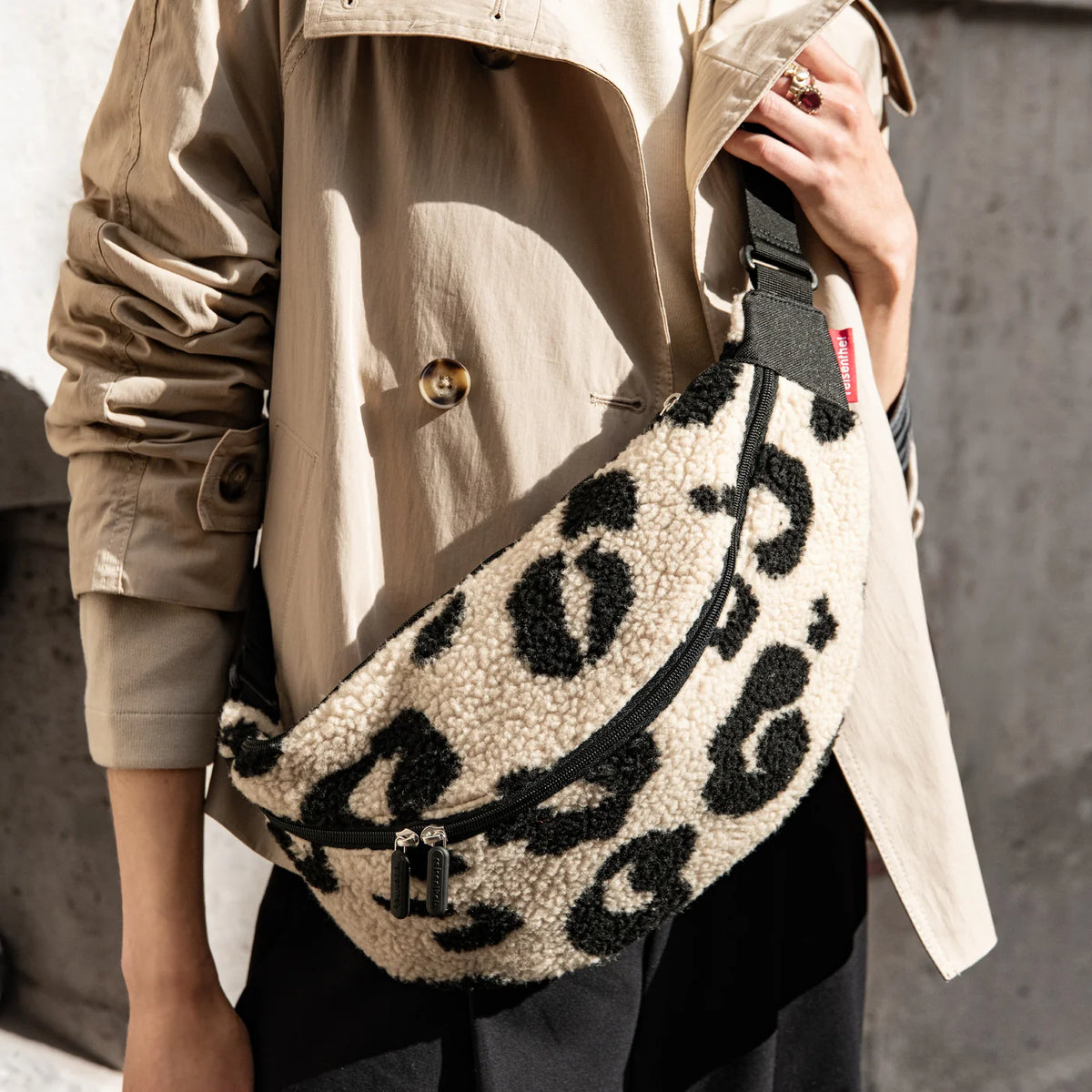 Sac Banane BeltBag Fourrure Teddy Léopard Crème - Reisenthel