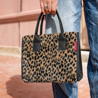 Sac Cabas Fausse Fourrure Léopard Daily Shopper XS - Reisenthel