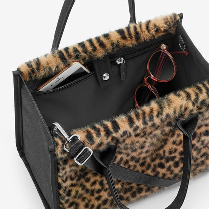 Sac Cabas Fausse Fourrure Léopard Daily Shopper XS - Reisenthel