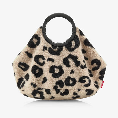 Sac Loop Hobo en Fourrure Teddy Léopard Crème  - Reisenthel
