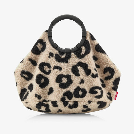 Sac Loop Hobo en Fourrure Teddy Léopard Crème  - Reisenthel