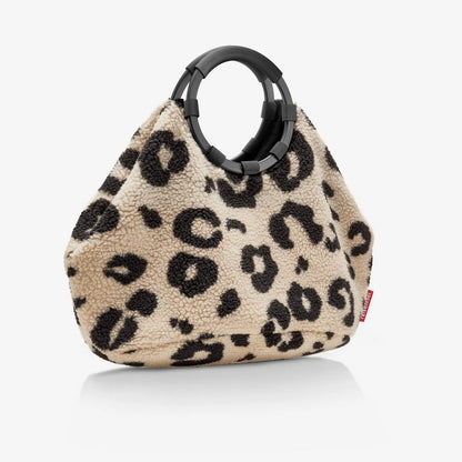 Sac Loop Hobo en Fourrure Teddy Léopard Crème  - Reisenthel