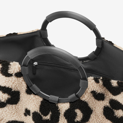 Sac Loop Hobo en Fourrure Teddy Léopard Crème  - Reisenthel
