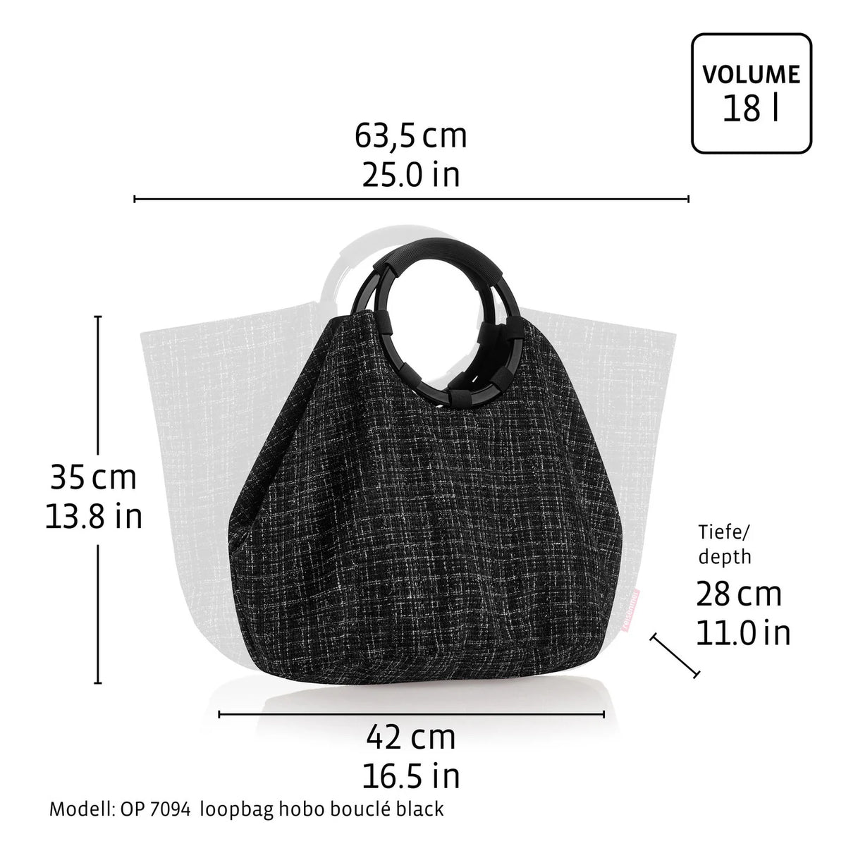 Sac Loop Hobo en Fourrure Teddy Léopard Crème  - Reisenthel