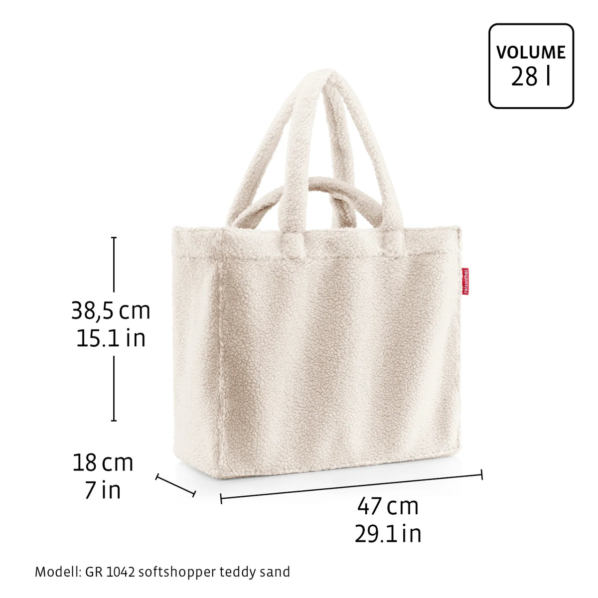 Sac Souple en Fausse Fourrure Léopard SoftShopper - Reisenthel