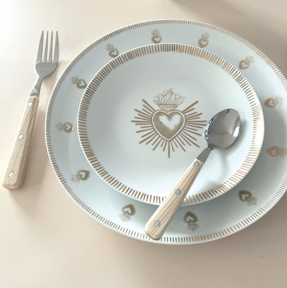 Set de 4 Assiettes à Dessert Ex-Voto Noires ou Dorées D.19 cm - Opjet