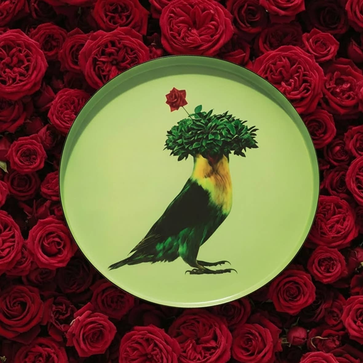 Plateau Rond Romeo en Métal D.33 cm - Gangzaï