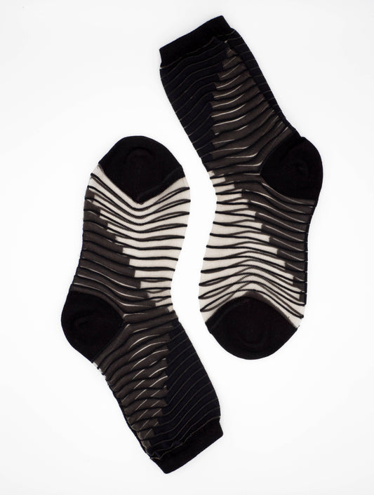 Chaussette Transparente Élégante Shibuya Noires 39/41 - Atelier St Eustache