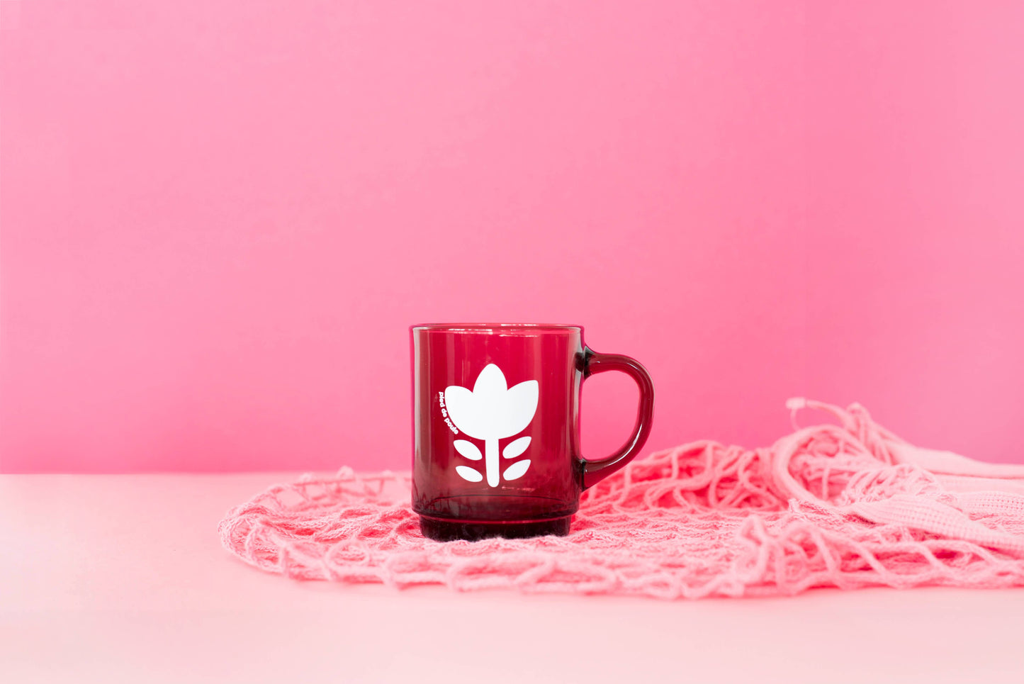 Set de 4 Mugs en Verre Rétros Prunes Fleurs - Duralex