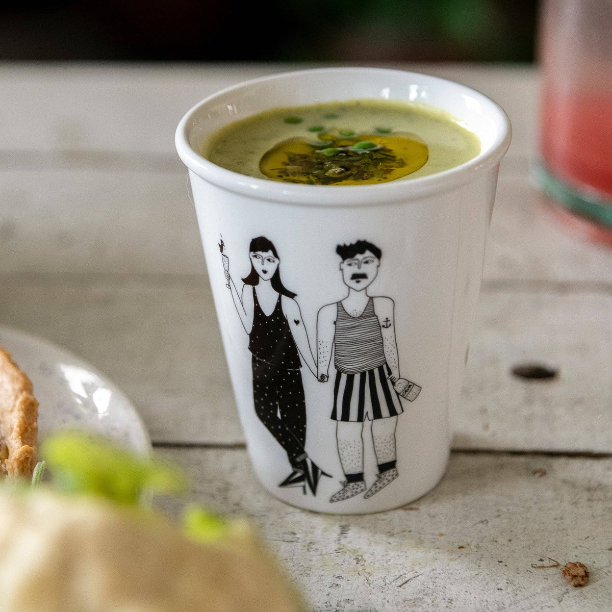 Tasse en Porcelaine avec Illustration Couple - Helen B