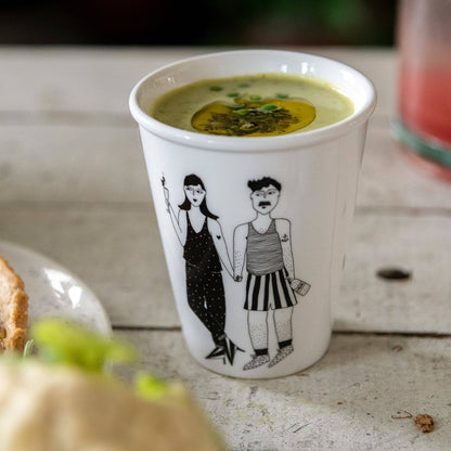 Tasse en Porcelaine avec Illustration Couple - Helen B