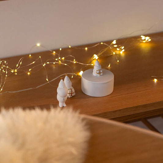 Boîte en Porcelaine Cadeau du Père Noël D.8,5 cm - Räder