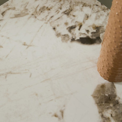 Bout de Canapé Alessandra en Céramique & Bois H.58 cm - Signature