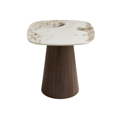 Bout de Canapé Alessandra en Céramique & Bois H.58 cm - Signature