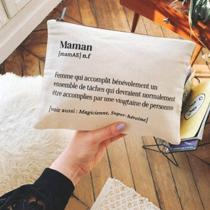 Trousse Maman en Coton BIO 18x25 cm - Family Impact Stories