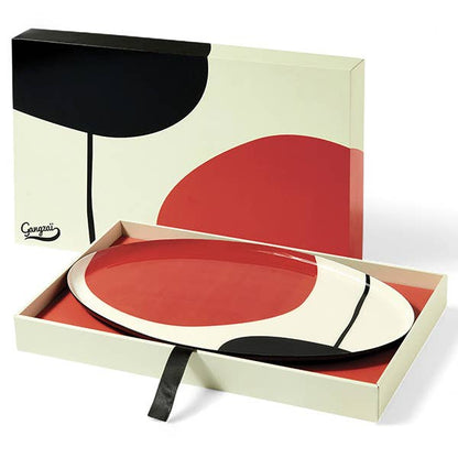 Plateau Ovale Zen en Métal Style Contemporain 18x35cm - Gangzaï