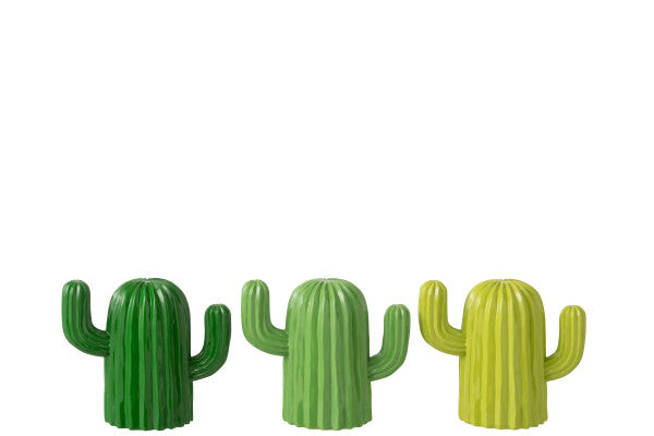 Cactus Décoratif en Polyrésine Vert (3 tailles) - Jolipa