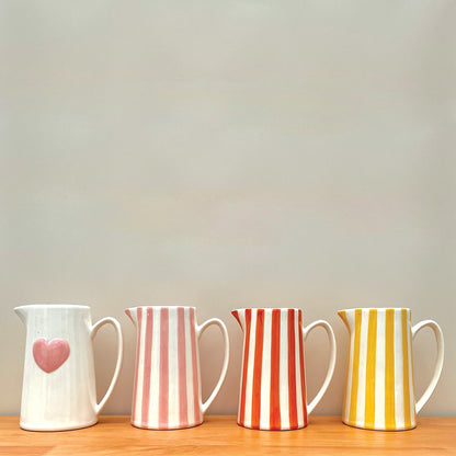 Pichet en Faïence Coeur Rouge ou Bleu 1L - Opjet