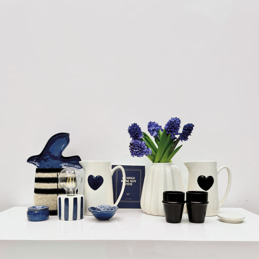 Pichet en Faïence Coeur Rouge ou Bleu 1L - Opjet