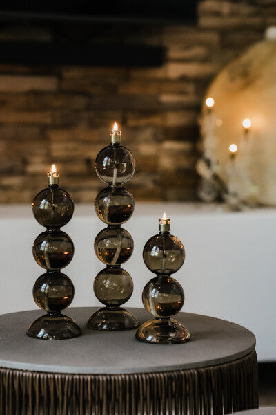 Lampe à Huile en Verre Champagne - Peri Living