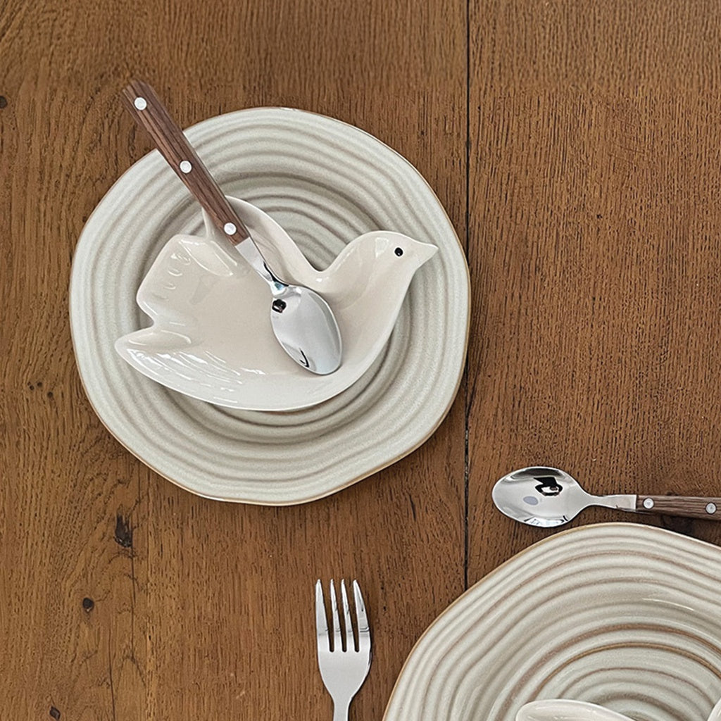 Plat de Présentation Oiseaux Cuicui en Porcelaine - Opjet