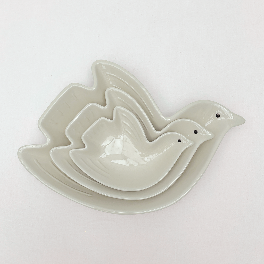 Plat de Présentation Oiseaux Cuicui en Porcelaine - Opjet