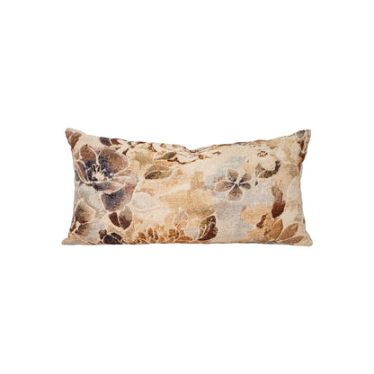 Coussin Zia en Velours et Lin Bi-Face 30x60 cm - Bedandphilosophy