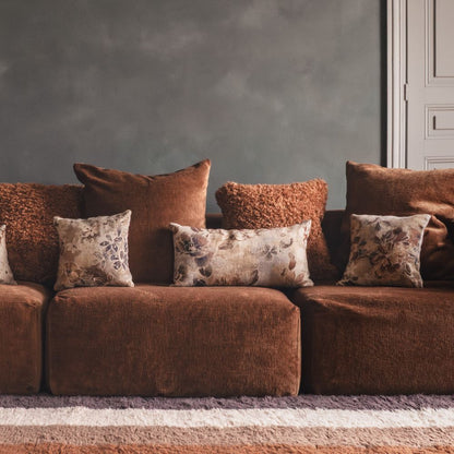 Coussin Zia en Velours et Lin Bi-Face 30x60 cm - Bedandphilosophy