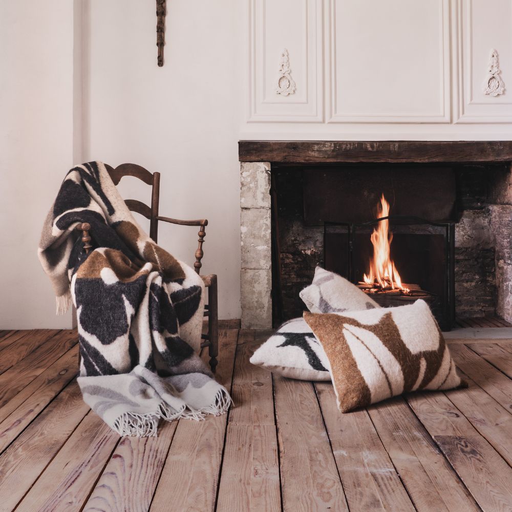 Coussin Mimo Fleuris en Laine & Lin 40x60 cm - Bedandphilosophy