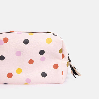 Trousse de Toilette XL Rose Pale à Pois - Caroline Gardner