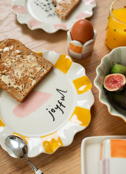 Set de 2 Assiettes Cœur Rose Joyful - Caroline Gardner