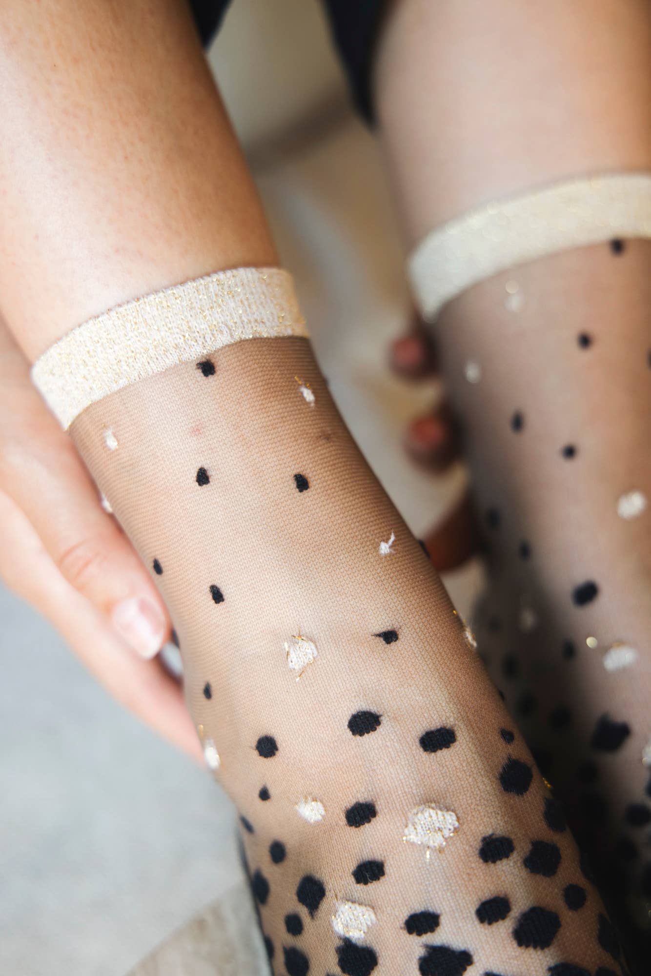 Paire de Chaussettes Nakameguro (Denim, Noir, Or, Silver) - Atelier Saint Eustache