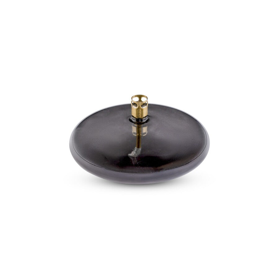 Lampe à Huile Disque en Verre Transparent ou Noir - Peri Living