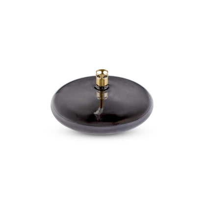 Lampe à Huile Disque en Verre Transparent ou Noir - Peri Living