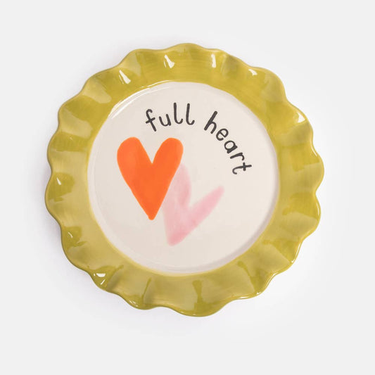 Assiette en Grès Coeurs "Full Heart" - Caroline Gardner