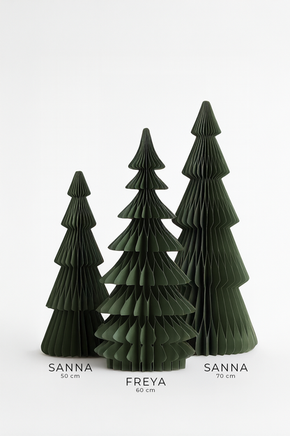 Arbre de Noël en Papier Sanna XL Élégant H.70cm - Papurism