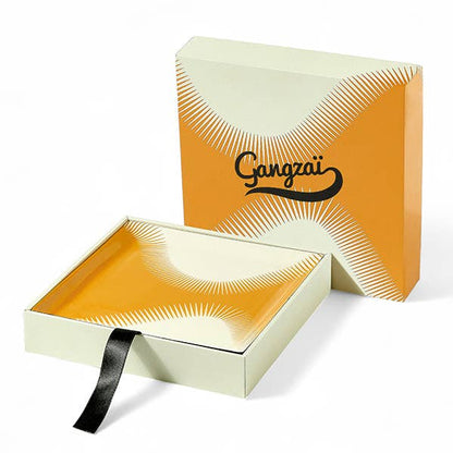 Vide-Poche Wave Jaune en Métal Style Contemporain 15x15cm - Gangzaï