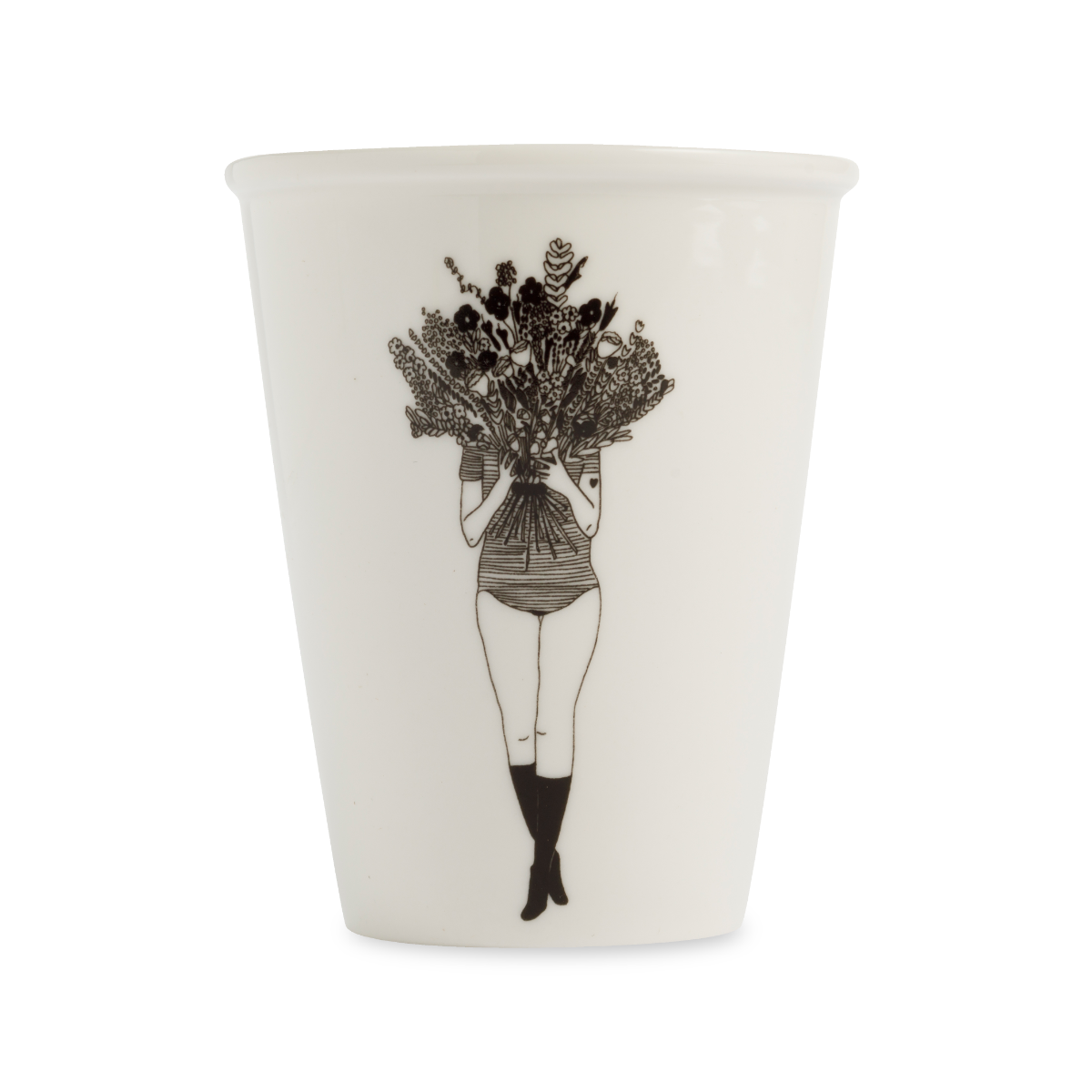 Tasse en Porcelaine "Bouquet" avec Illustration - Helen B