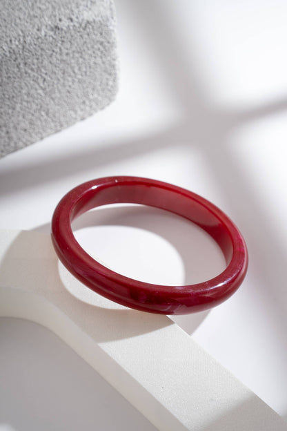 Jonc Fin Résine Effet Marbre — Bracelet Chic Léger à mixer