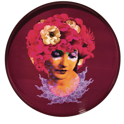 Plateau Rond en Métal Anemone D.30 cm - Gangzaï