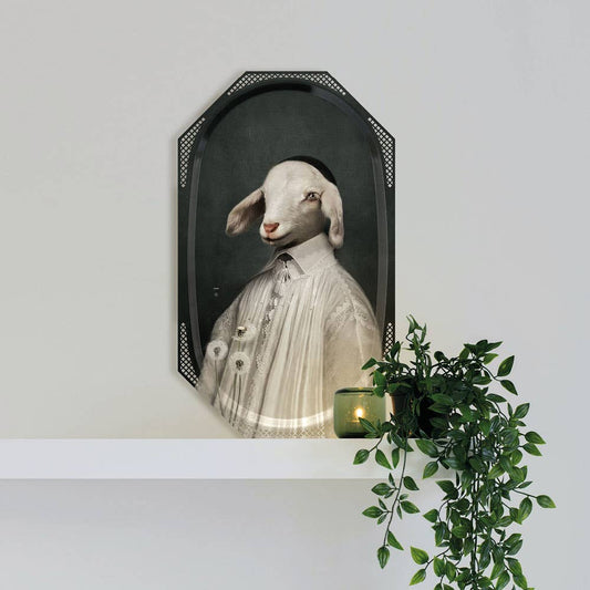 Plateau Ellipses "L'Agneau" 57×34 cm - Ibride