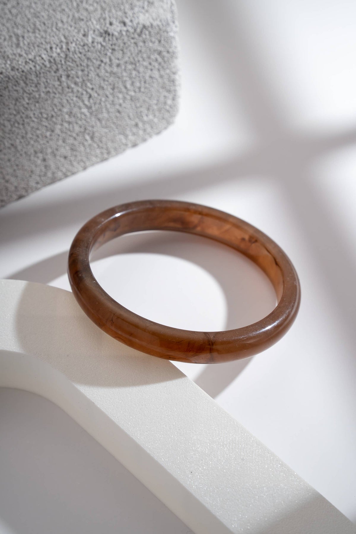 Jonc Fin Résine Effet Marbre — Bracelet Chic Léger à mixer