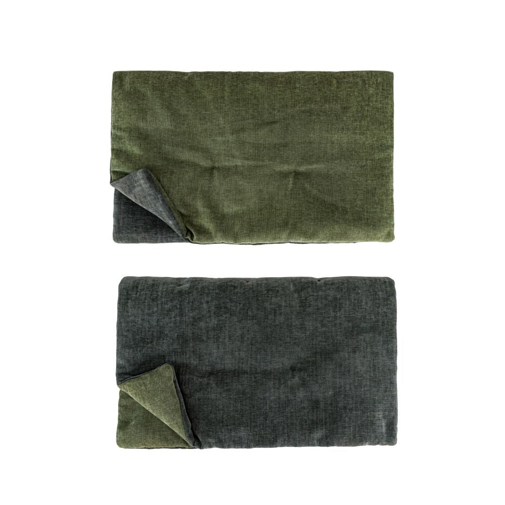 Boutis Zelia en Velours Bi-Face Laurier & Sapin 80x200 cm - Bedandphilosophy