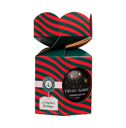 Étuis en Métal de 10 Berlingots de Thé/Infusion de Noël - Compagnie & Co