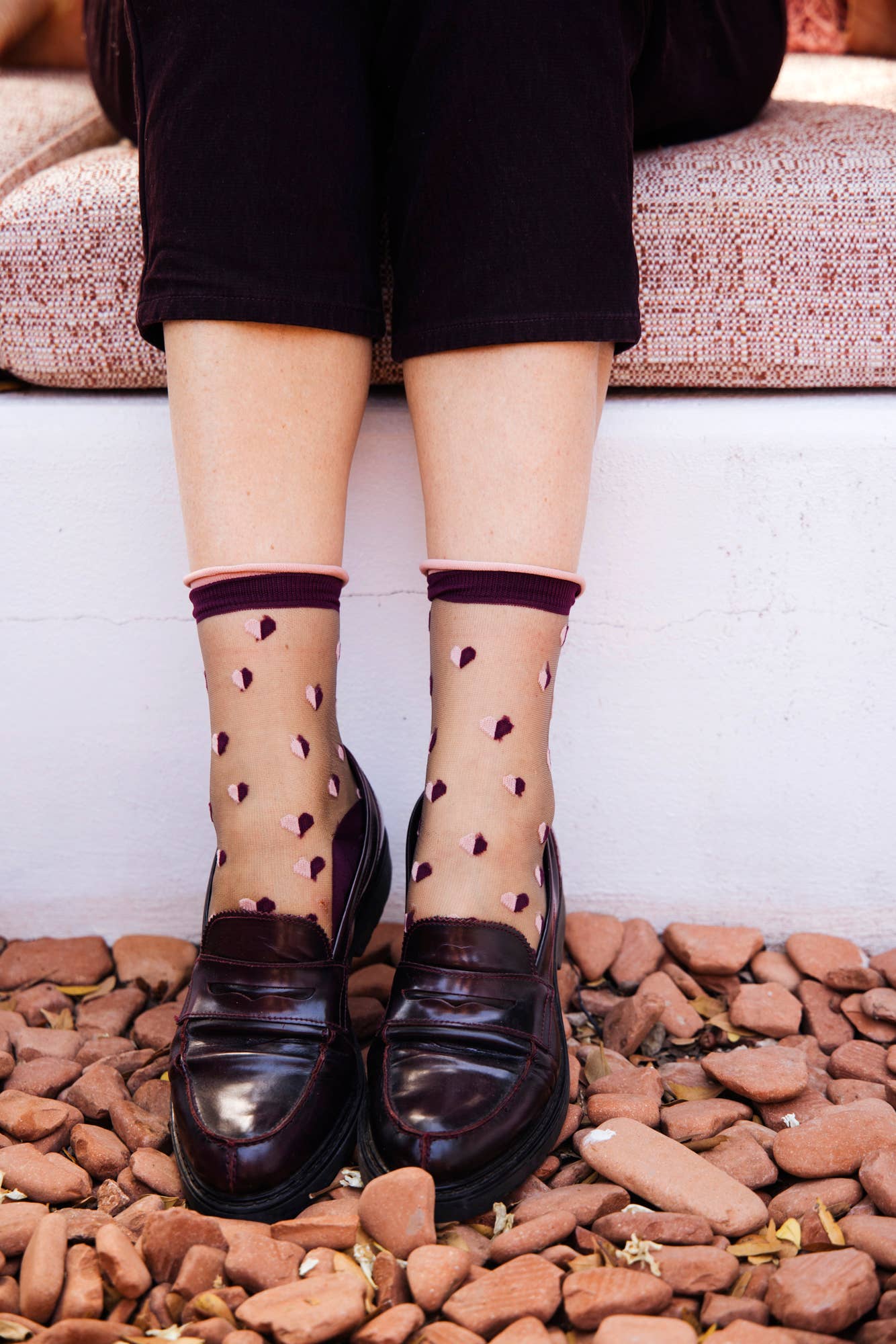 Chaussettes Transparentes Coeurs - Atelier St Eustache